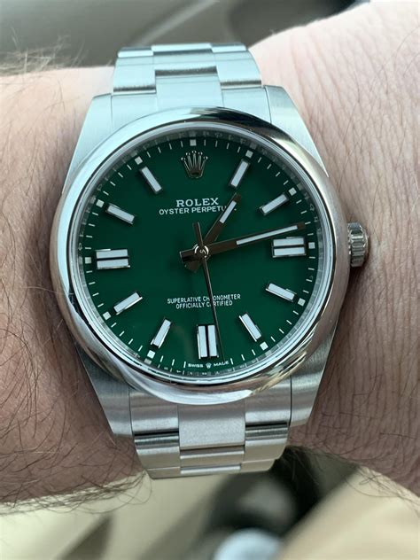 rolex op 41 green discontinued